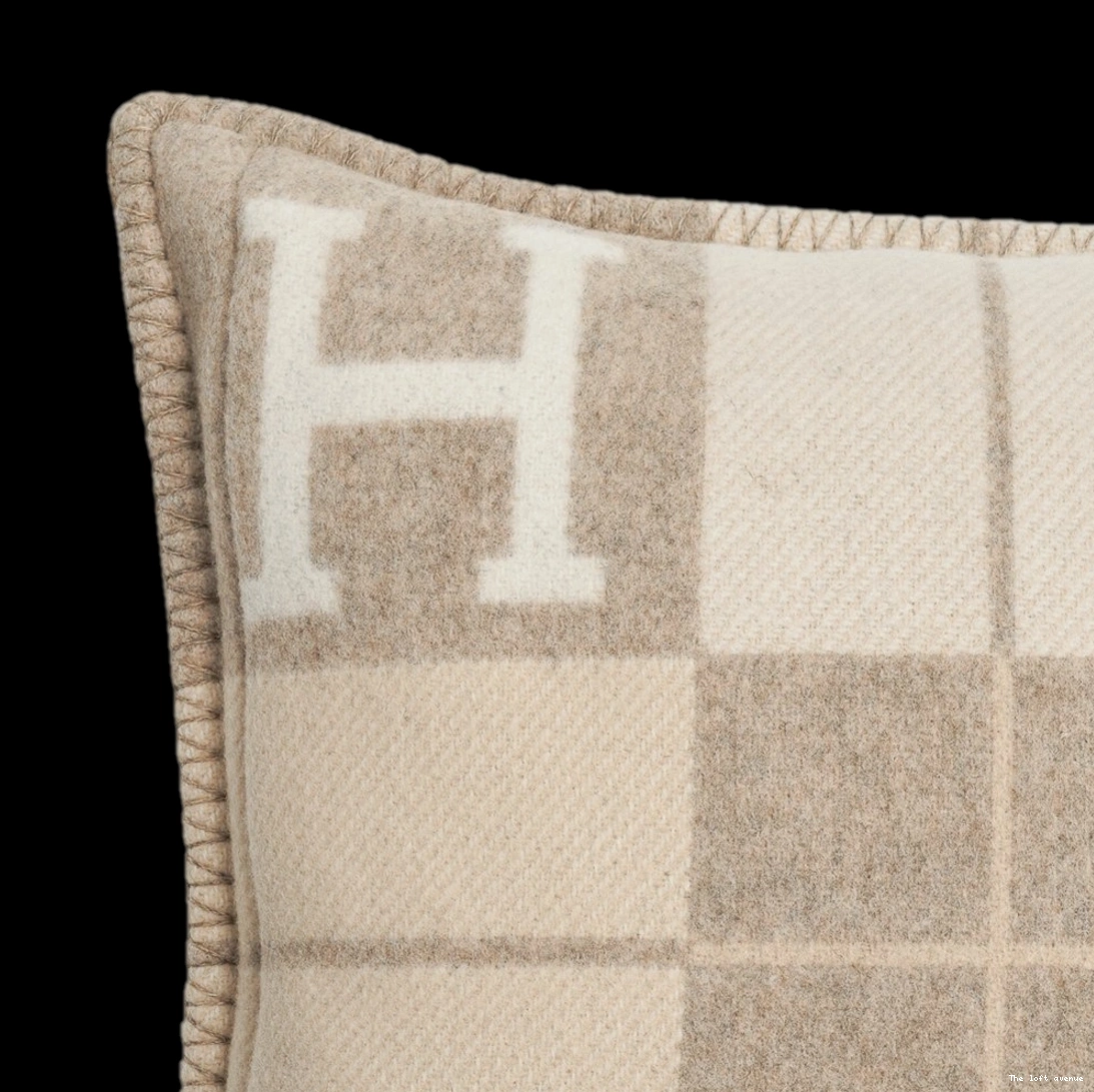 HERMES THROW PILLOW WOOL STRIPE 0802